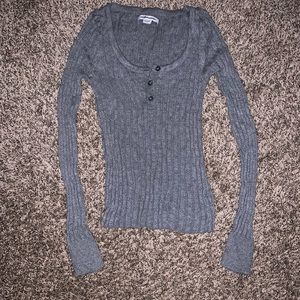America Eagle knit Henley shirt